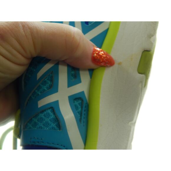 ASICS Sustain Athletic Running Shoe Size 7.5 Womens Turquoise Blue Lime Sneakers - Picture 7 of 10